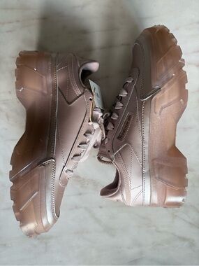 NWT Reebok x Cardi B Club C Rose Gold Platform Sneakers 7.5